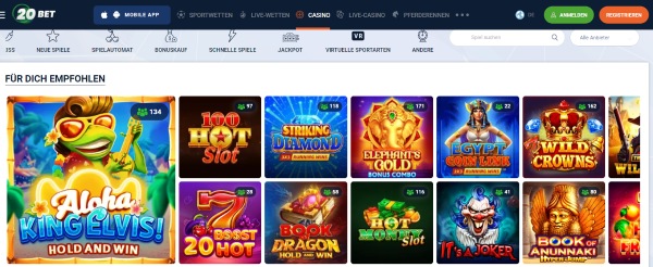 20Bet Casino: Umfassender Testbericht